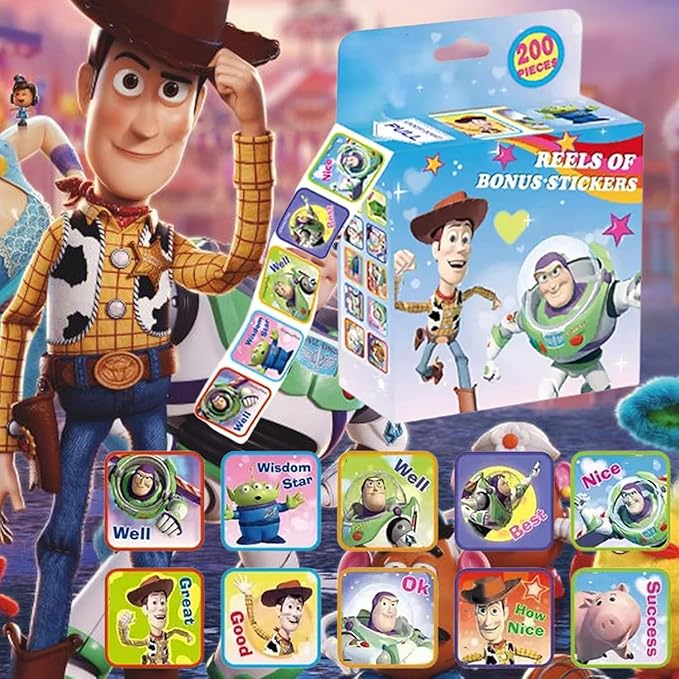 3 Pack Kids Sticker in 30 Designs,600 Pcs 1 Inch Self Adhesive Label Roll Stickers for Kids and Teacher 05