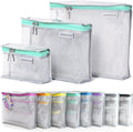 MUMI Travel Toiletry Bag Set of 3 – Clear TSA Approved Toiletry Bags for Women – Reusable Water-Resistant Makeup Organizer Pouches for Skincare, Cosmetics, Travel Accessories, Airport Packing - Aqua
