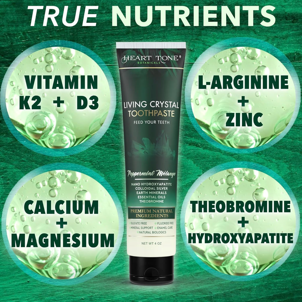 Holistic Oral Care Bundle – Living Crystal Hydroxyapatite Toothpaste + Nano Silver Mouthwash | Natural Mineral-Based Oral Care | Alcohol-Free & Mint Fresh