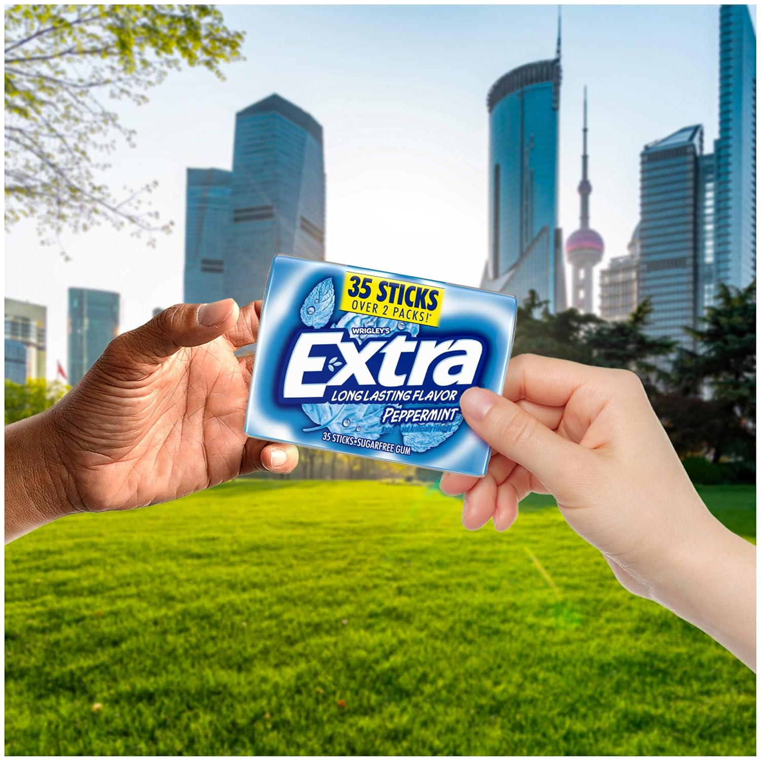 EXTRA Gum Peppermint, Sugar Free Chewing Gum Bulk Pack, 6 Ct/35 Stick