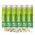 Eco Lips Organic Hemp Lip Balm with Beeswax, Coconut Oil, Vitamin E. Best Lip Balm to Soothe & Moisturize Dry, Chapped Lips (Vanilla Mint, 6-Pack)