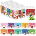 50 PCS Christmas Lip Balms Bulk Gift Christmas Stocking Stuffers Favors Lip Moisturizer Christmas Holidays Party Gift for Girls Kids Women Men
