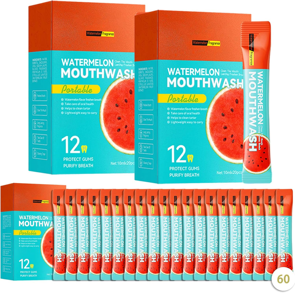 60PCS Travel Size Mouthwash,Portable Mini Mouthwash,Long-Lasting Freshness Travel Mouth Wash for Oral Care A12