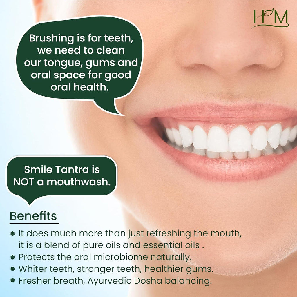 Smile Plus - Oral Wellness Oil (Rosemary and Peppermint) Essential Oils for Oil Pulling - 3.38FL Oz Whitening + Concentrated Mouth Wash, Travel Size - Spearmint Flavor - 60ML (2FL Oz)