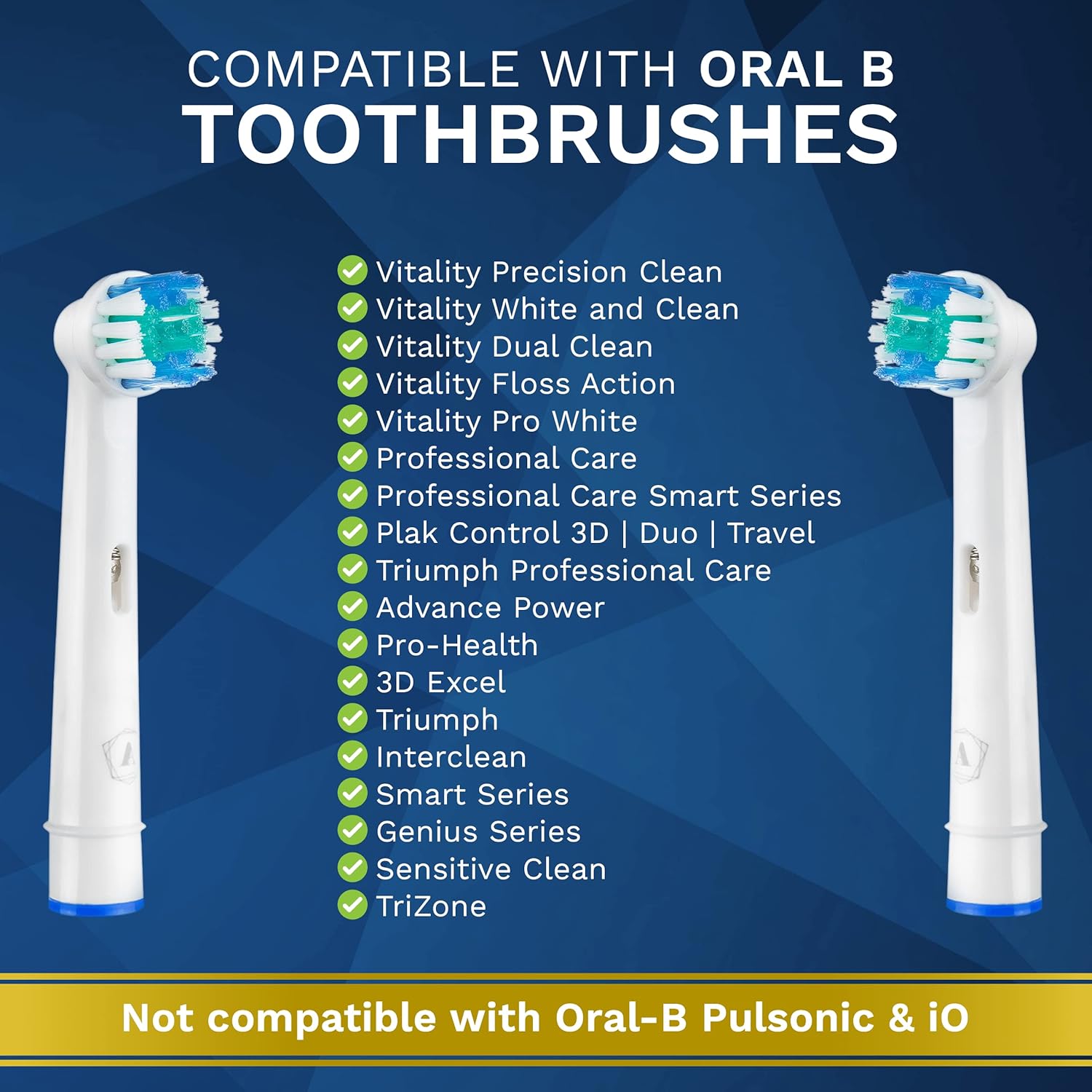 Replacement Toothbrush Heads Compatible with Oral B - 8 Pack Aster Toothbrush Head Compatible with Oral B Braun Professional Electric Brush Heads Refill for 7000/Pro 1000/9600/ 5000/3000/8000