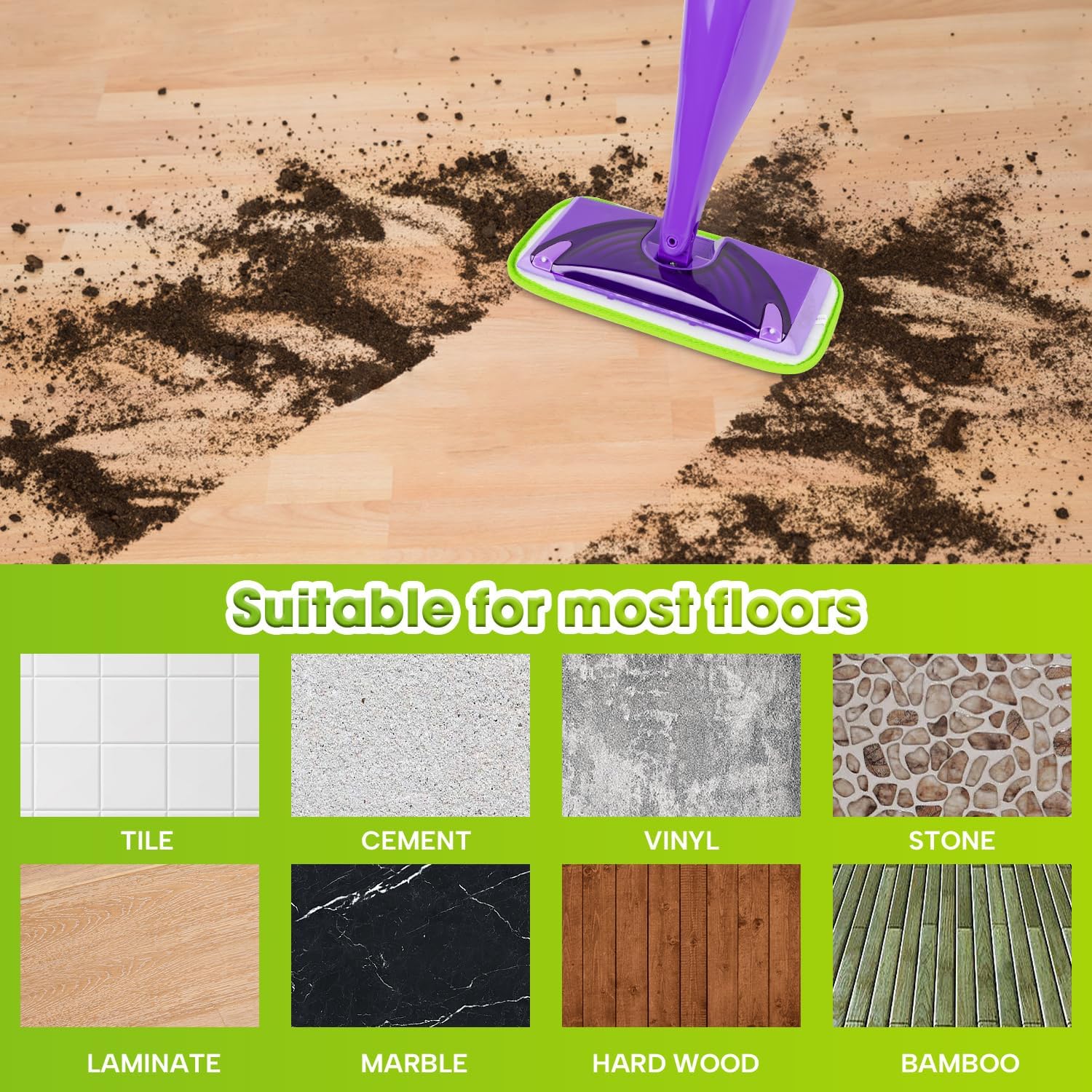 3 Pack Reusable Mop Pads for Swiffer WetJet Mops, Wet Jet Pads Refills, 12 inch Washable Microfiber Mop Pads Up to 200+ Floor Cleaning for Floor Cleaning Wet Dry Use for Any Floor Types