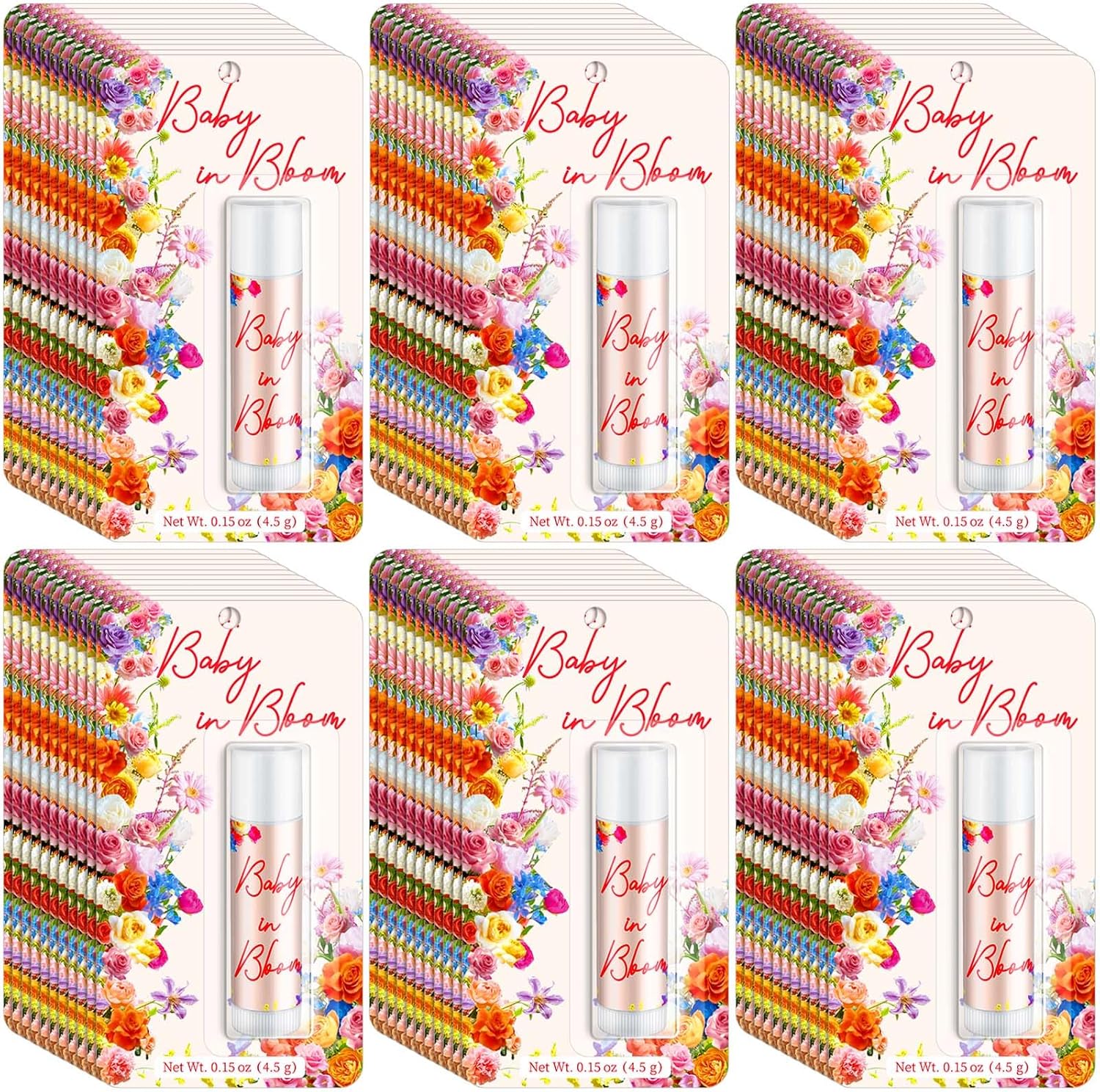 30 Pack Baby in Bloom Party Gifts Baby Shower Games Prizes Bulk Lip Balms Favors for Winners Adults Guests Gender Reveal Favors Decorations Souvenirs Gift Bags Stuffers