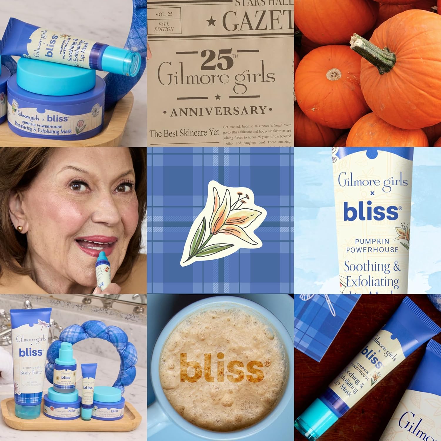 Gilmore Girls x Bliss Pumpkin Powerhouse Exfoliating & Soothing Lip Mask | Hydrating Overnight Lip Balm Mask for Dry Lips