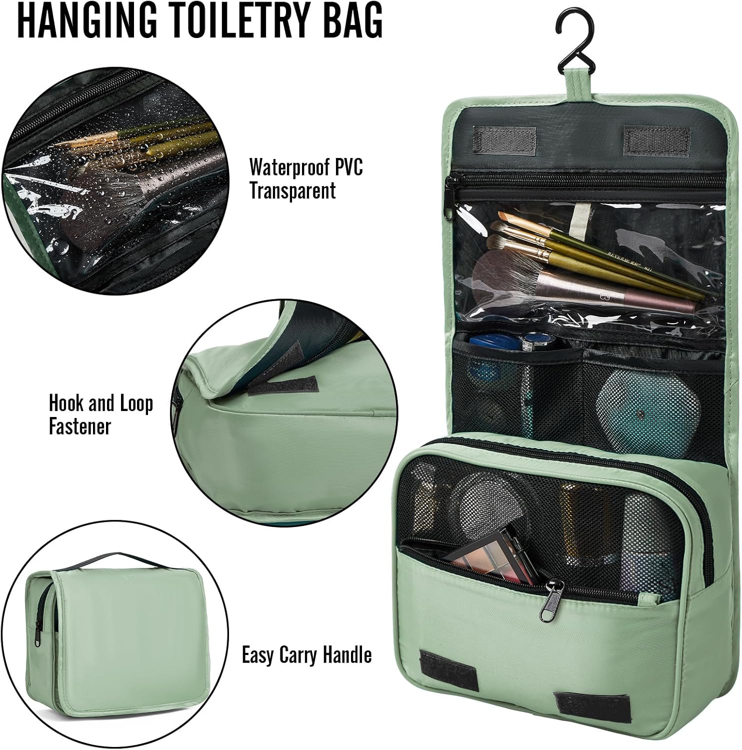 Veken 8 Set Packing Cubes for Travel Essentials, Suitcase Organizer Bags in 4 Sizes, Carry-On Luggage Accessories with Large Laundry & Hanging Toiletry Bag, Must-Have for Airplane, Road Trip & Camping