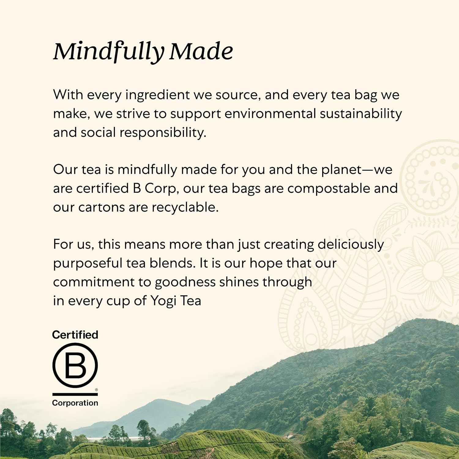 Yogi Tea Mandarin Mint Mindfulness - 16 Tea Bags per Pack (6 Pack) - Organic Mandarin Mint Tea - Calming Herbal Tea - Includes Ashwagandha, Reishi Mushroom, Mandarin, Peppermint & More