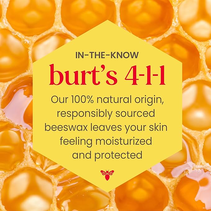 Burts Bees Tinted Lip Balm Pink Blossom; 8 Hour Moisture; Provides a Hint of Color; Nourishing Shea Butter; 100% Natural Origin; 1 Tube; 0.15 Oz. (Package May Vary)