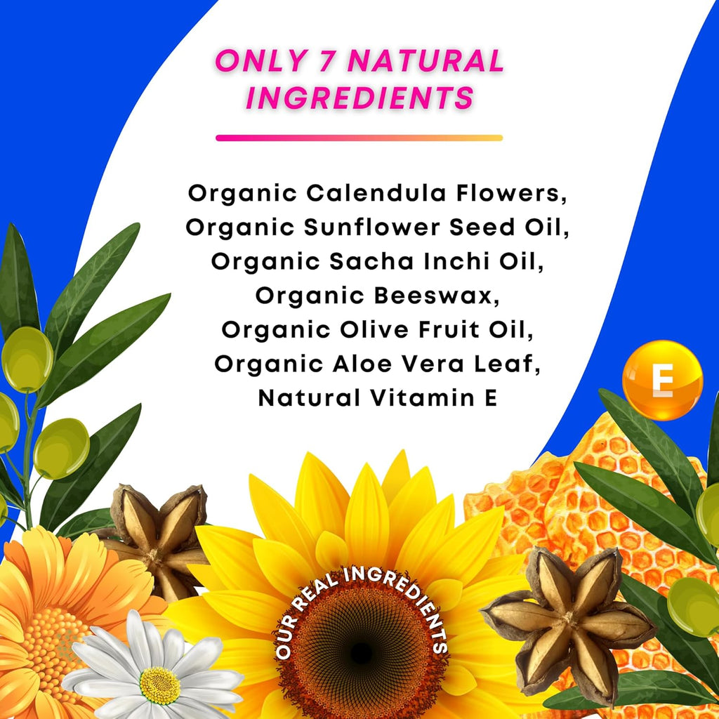 Peruvian Gold | All Purpose Healing Balm | Scars, Eczema, Facial Moisturizer Cream, Dry Skin, Hair, Sun Burns | All Organic Fair Trade Ingredients (2 Fl Oz) 2 Ounces Sustainably sourced ingredients