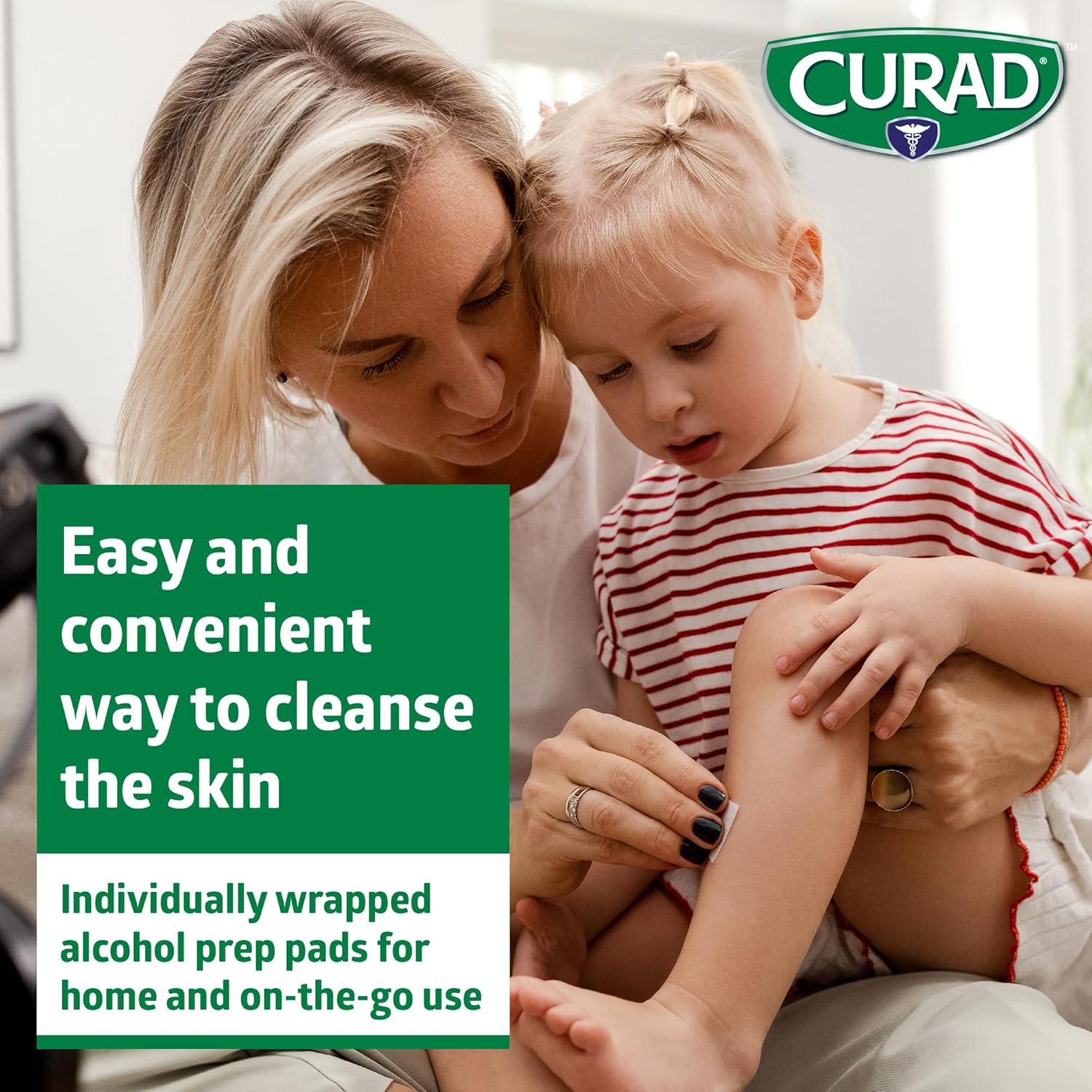 CURAD XL Alcohol Prep Pads, Extra Large 4” x 5.5”, 144 Sterile Isopropyl Alcohol Wipes Individually Wrapped, for First Aid, Cuts, and Scrapes, Large Size for Cleaning and Sanitizing, Pack of 3 Boxes