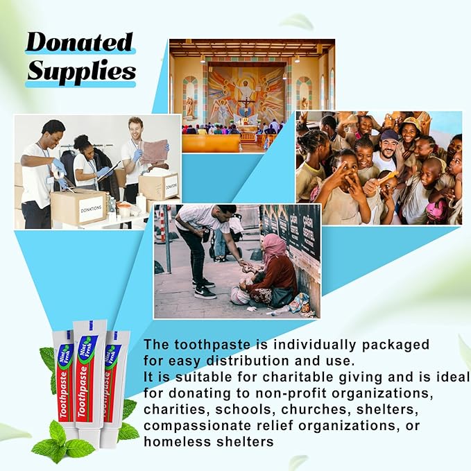 200 Tubes Extra Small Travel Size Toothpast Bulk,Mini 0.176 oz/5 Grams Small Disposable Toothpaste Mint Single Use Mini Bulk Toothpaste Travel Size for Hotel,Camping,Homeless,Charity,Guests