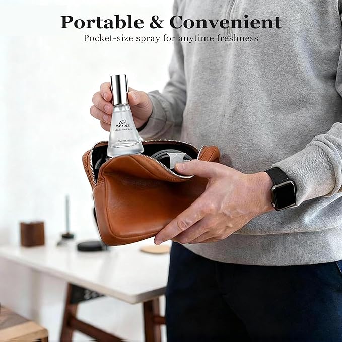 Breath Spray for Fresh Breath, Probiotic Oral Spray for Dry Mouth Relief and Everyday Freshness, Mint Mouth Spray with Gentle Moisturizing Formula, Alcohol-Free Travel Size Oral Care, 20ml (2PC)