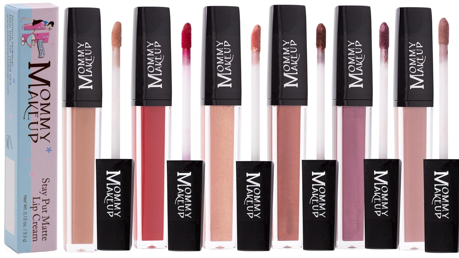 Mommy Makeup Stay Put Matte Lip Cream - Kiss-proof, Transfer-proof, Waterproof, Long Lasting Lipstick - Non-Drying Formula Infused with Vitamin E (Twiggy)