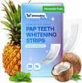 Whitebite Pro Natural Pap Teeth Whitening Strips (14 Treatments / 28 Strips) | Pineapple & Coconut Enzyme Formula | Enamel-Safe, Non-Slip, Gentle for Sensitive Teeth