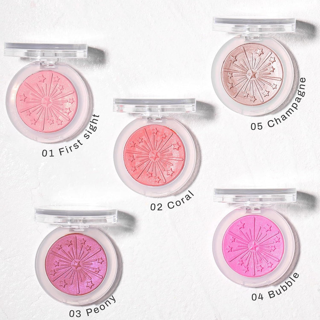 UCANBE Baked Blush for Cheek, Glow Blushing Palette - Seamless Silky Blendable Powder Blush Makeup Palette, Delivering Long Last Natural Ruddy Complexion, 01 First Sight