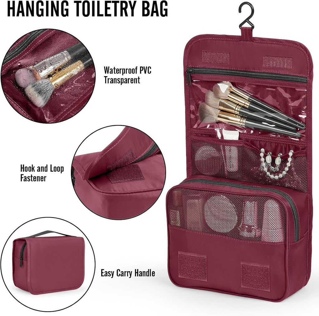 Veken 10 Set Packing Cubes for Travel Essential, Suitcase Organizer Bags in 4 Sizes, Carry-On Luggage Accessories with Large Laundry & Hanging Toiletry Bag, Must-Have for Airplane, Road Trip & Camping