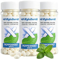 XyloBurst - Xylitol Mints | Sugar Free Breath Mints for Oral Health | Gluten Free, Vegan, Keto Friendly | Aspartame Free Mint | Peppermint | 200 Count Jar, 3-Pack