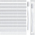 Tessco 1000 Pcs Disposable Toothbrushes Bulk Individually Wrapped Manual Soft Bristle Travel Toothbrushes Single Use Toothbrush for Homeless Hotel Toiletries Camping Office(White)
