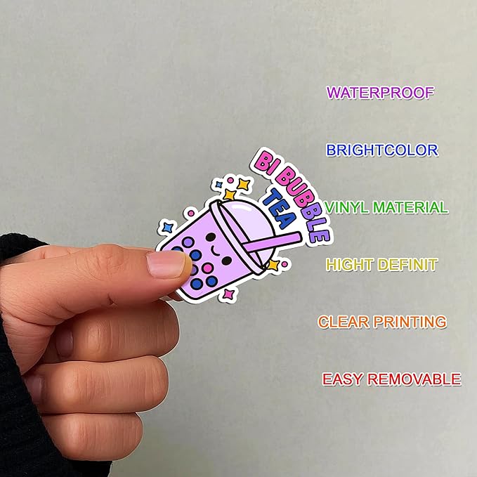 200 Pcs Pride Stickers Rainbow Sticker Mixed Funny Stuff Vinyl Waterproof Decal Decore Laptop Water Bottle Scrapbook Hard Hat Gift for Men Boy Birthday