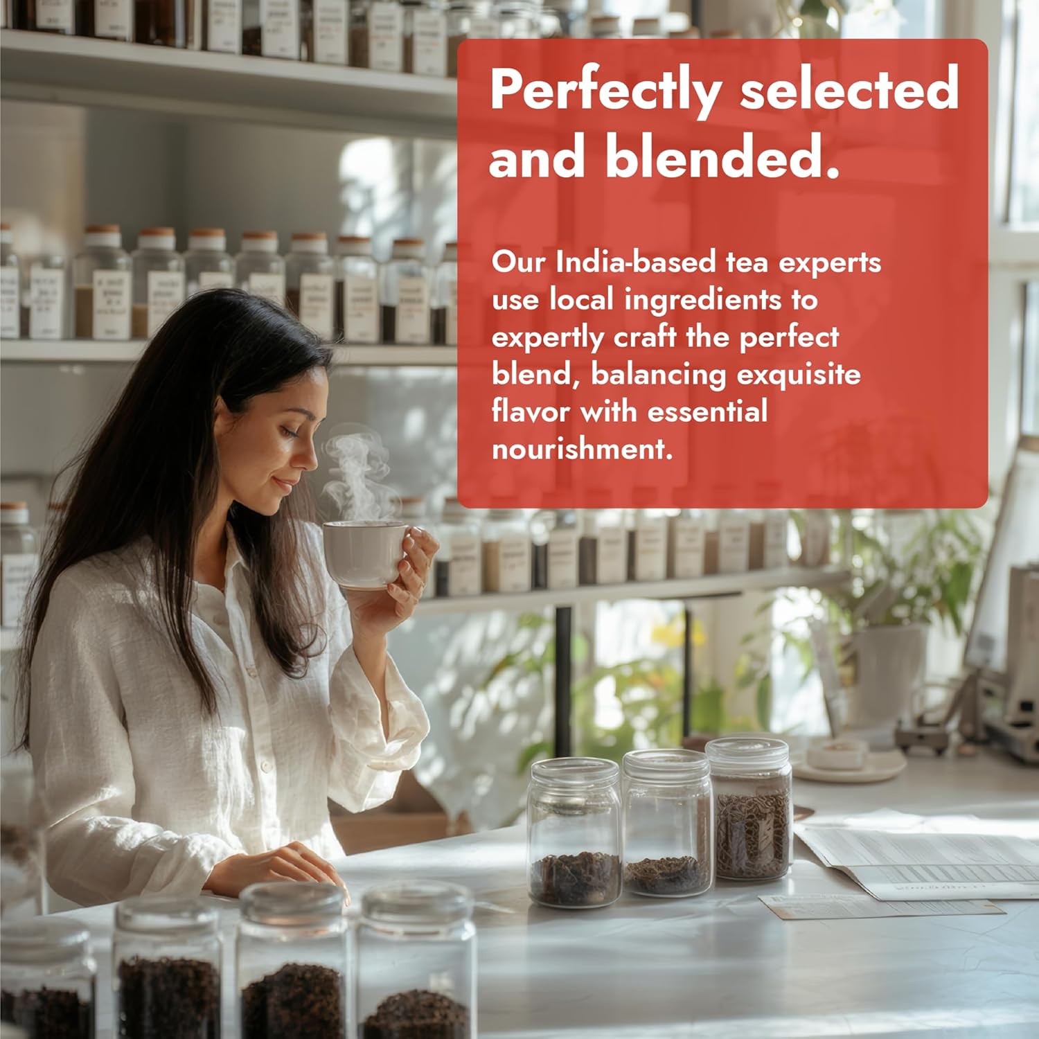 Vital Bloom Pure Cinnamon Tea, warm, spicy flavor, 100% Natural, Caffein Free, Hot or Cold Brew Herbal Tea, Bleach Free Tea Bags, Non GMO (Free Bamboo Tongs included)