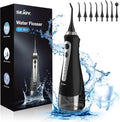 Sejoy Water Flossers for Teeth, Water Flosser Cordless Rechargeable, Water Flosser for Braces for Kids Travel, for Teeth Cleaning, 5 Cleaning Modes 8 Jet Tips, IPX7 Waterproof, 230ml