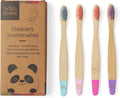 Wild & Stone Organic Children's Bamboo Toothbrush | 4 Pack Candy Colour | Soft Fibre Bristles | 100% Biodegradable Handle | BPA Free | Vegan Eco Friendly Kids Toothbrushes