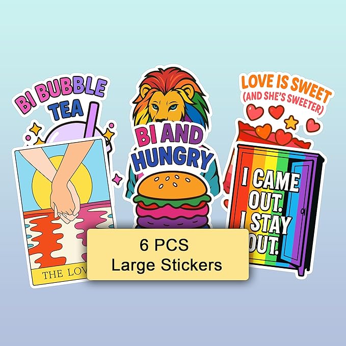 200 Pcs Pride Stickers Rainbow Sticker Mixed Funny Stuff Vinyl Waterproof Decal Decore Laptop Water Bottle Scrapbook Hard Hat Gift for Men Boy Birthday