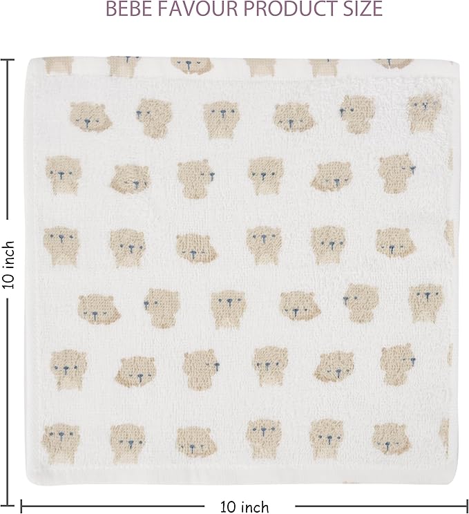 6 Pack Baby Washcloths 100% Cotton Terry Soft and Absorbent Wash Cloths for Face Hand Body Burp Rag Wipes Essentials for Newborns Infants Toddlers Boys Girls