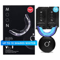 MOON Teeth Whitening Kit, LED Light Teeth Whitener Device, 56 White Strips, USB Charger & Travel Case, Blue Light Whitening Tray Removes Stains & Whitens Up to 12 Shades in 2 Weeks (4 Piece Kit)
