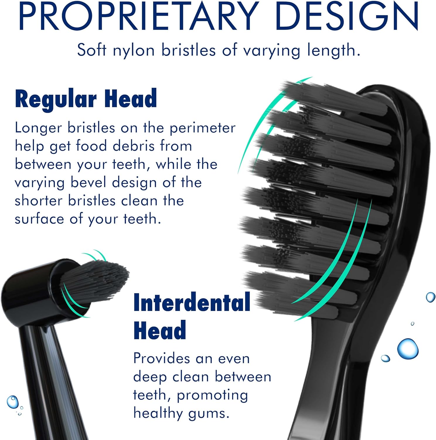 Sonic-FX Solo Electric Toothbrush - 3 Brushing Modes - with Intelligent Auto-Timer, Includes 2 Tooth Brush Heads, and 1 Interdental Head, Rechargeable, Electronic Charging/Storage Base (Black)