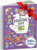 Cupkin Pawsome Day Sticker Book Activity for Kids, Toddler Airplane Travel Essentials, 300+ Kid's Stickers + 8 Scenes + Coloring Book Pages, Animal Lover Gift, Kids Crafts for Ages 2-8
