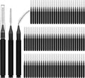 150 Pack Interdental Brushes for Braces, Plastic Dental Brushes Cleaner Between Teeth, Tooth Pick Tool Interdentales with Soft Spiral Brush Head - Efficient Oral Care, Black