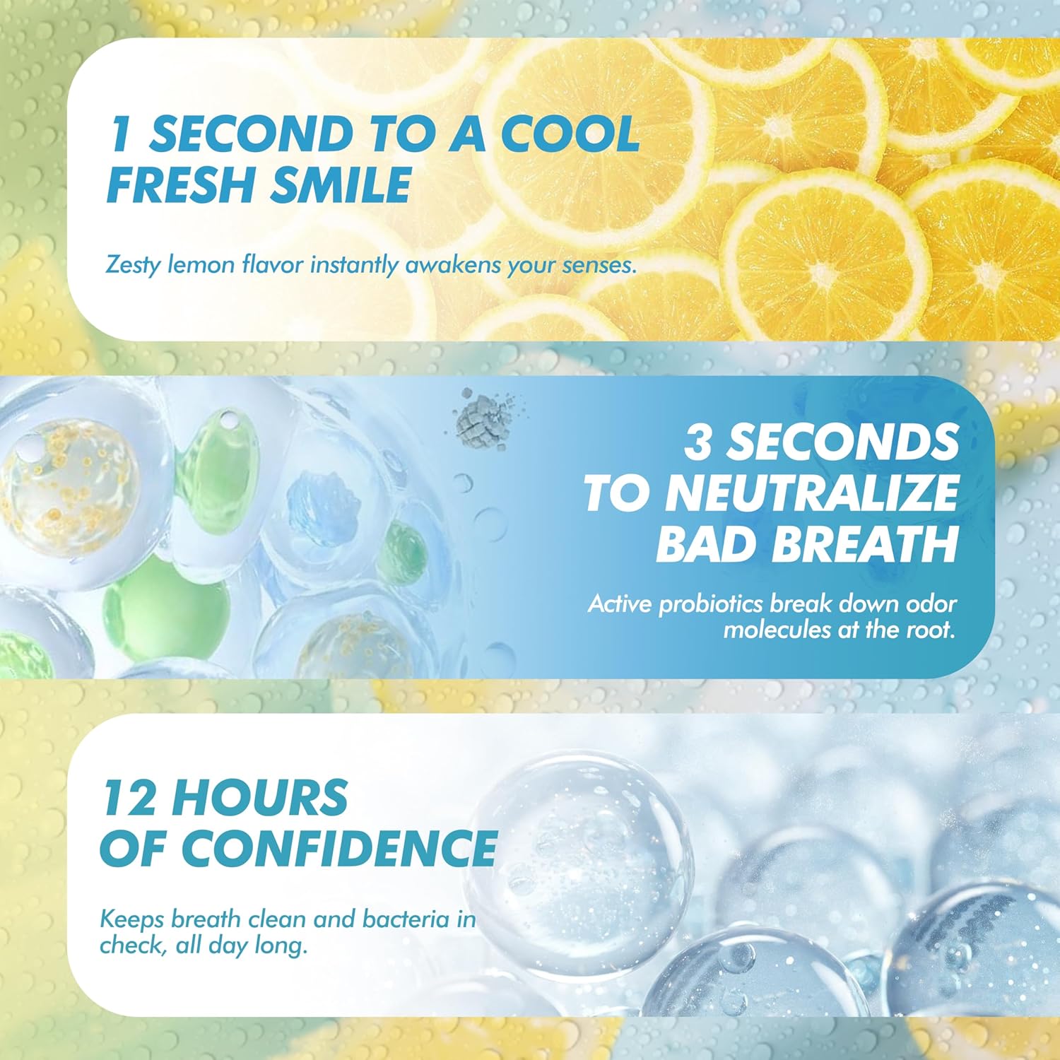 Oral Spray – Fresh Breath, Dual Cooling Experience & Convenient On-The-Go Design – Perfect for Freshening Breath Anywhere, Anytime (Lemon, 2 Count)