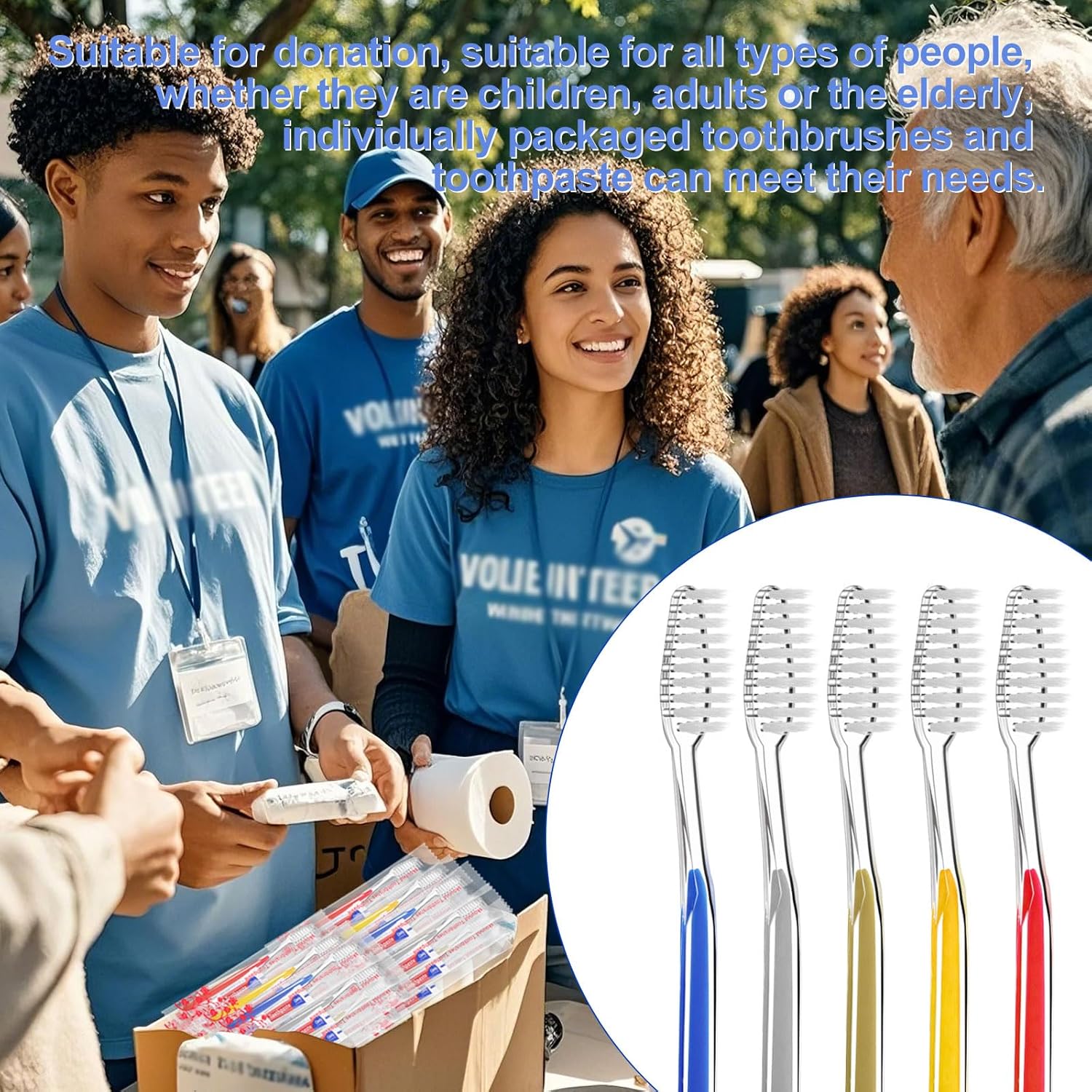 20pcs Disposable Toothbrushes with Toothpaste (5 Colors)