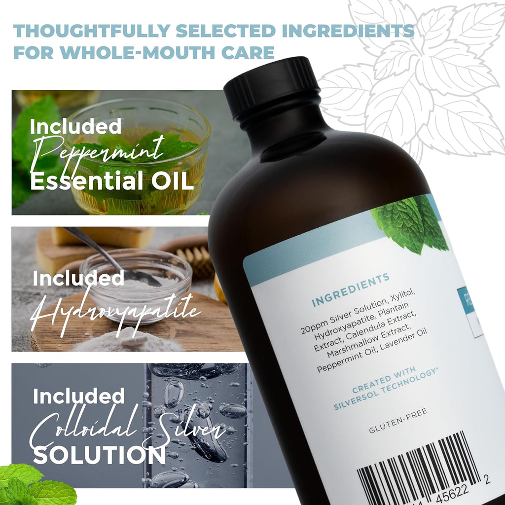 Living Well with Dr. Michelle Remineralizing & Whitening Bundle | Hydroxyapatite Tooth Powder & Cool Mint Mouthwash