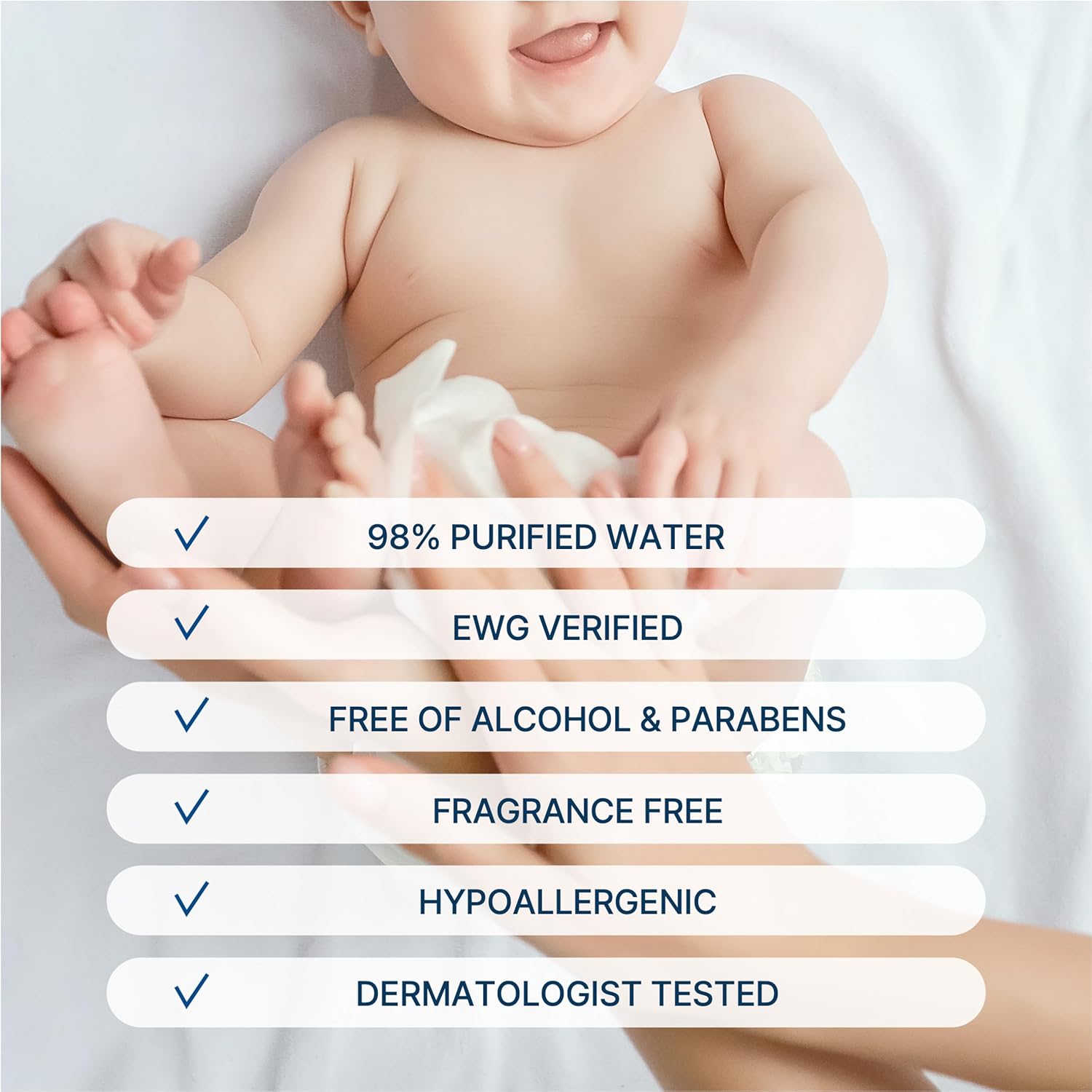 BEBESUP- Korea’s #1 Signature Eco Baby Wipes- 100% Plant-Based 99% Drinkable Water-Based Unscented Ultra-Thick Organic baby wipes Hypoallergenic for sensitive skin Flip-Top 560 Count (8 Packs)