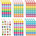 1120Pcs Motivational Reward Stickers for Kids and Students, Includes Stars, Smiley Faces, Hearts, A+, Thumbs Up, and Fun Pun Designs, Must-Have for Elementary Teachers and Homeschool Classroom