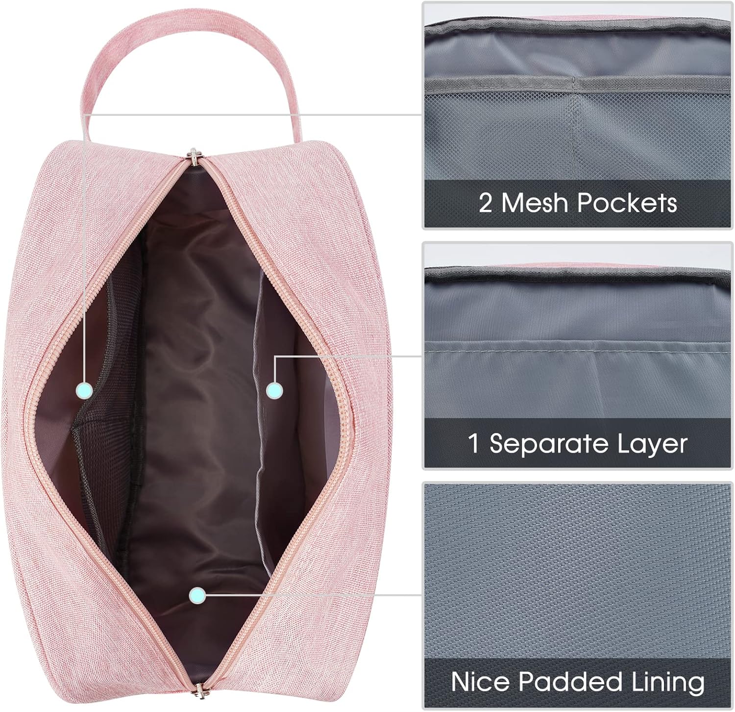 Narwey Travel Toiletry Bag for Women Traveling Dopp Kit Men Travel Bag for Toiletries Cosmetic Bag Makeup Bag Medicine Bag for Traveling