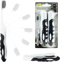 Lingito Travel Charcoal Toothbrush, On The Go Folding Feature, Soft Bristle Brushes (2 Pack)