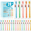 20 Pack Disposable Toothbrushes with Toothpaste, Individually Wrapped Soft Bristle Travel Toothbrush Bulk, Hotel Guest Amenities, Mint 3g Toothpaste Set for Camping, Donation & Oral Care Kit
