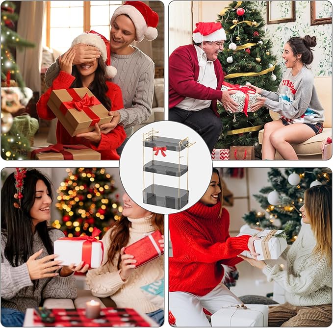 YCIA&DONE Bathroom Counter Organizer, Large Makeup Organizer Countertop, Shelf Storage, Vanity Tray, Easily Assemble for Bathroom Organizers and Storage, Undersink, Cabinet, 3 Tiers Grey