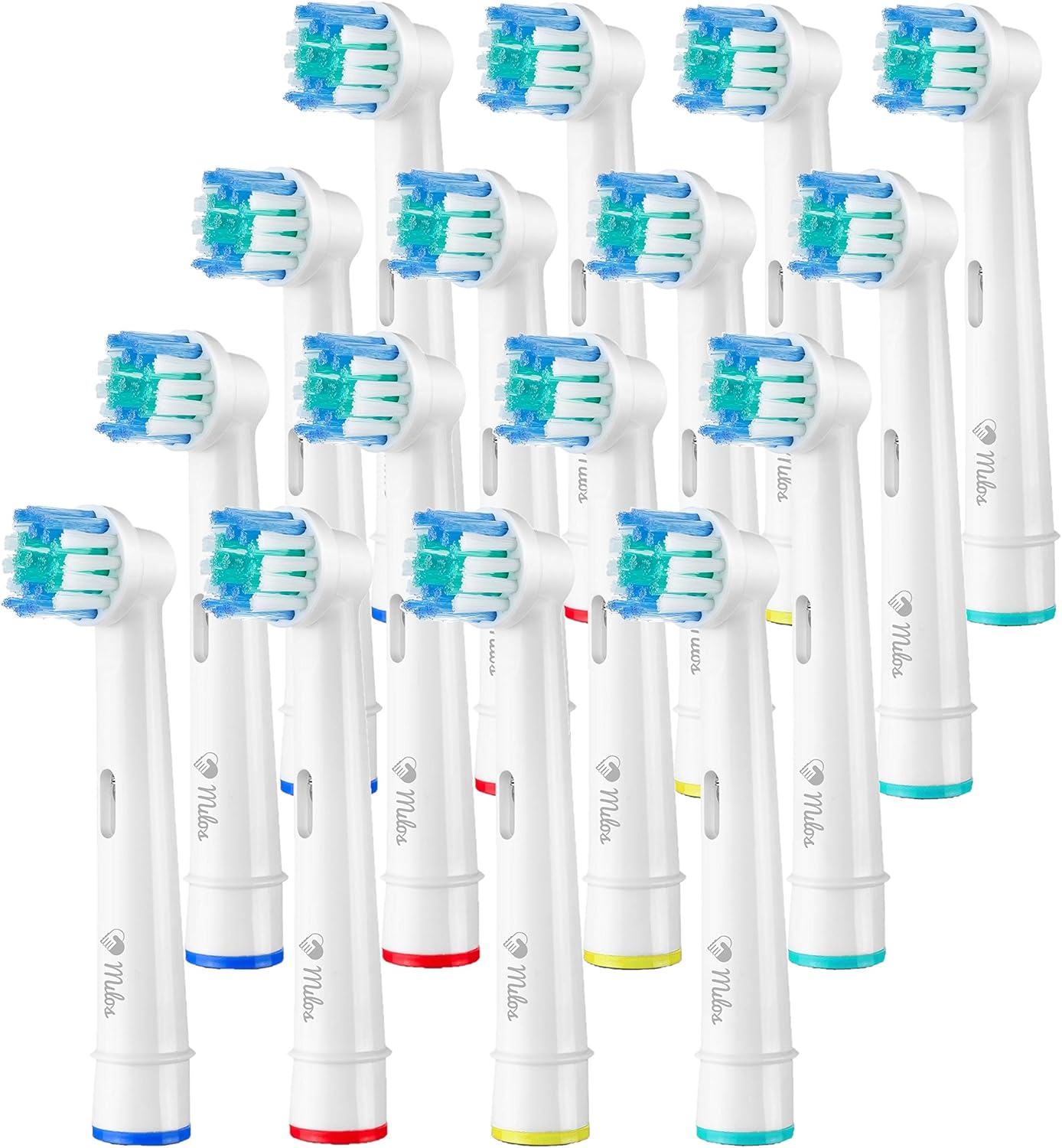 Replacement Toothbrush Heads Compatible with Oral B Braun - 16 Pack Milos Professional Electric Toothbrush Heads Deep Clean Brush Heads Compatible with Oral-B 7000/Pro 1000/9600/ 5000/3000/8000