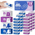 72 PackTravel Flushable Wipes with Aloe & Vitamin E,Impossibly Compact 7 Wipe Per Pack Mini Travel Adult Wet Wipe,Hypoallergenic & Fragrance-Free Skin-Friendly Flushable Wet Wipe (504 Total Wipes)