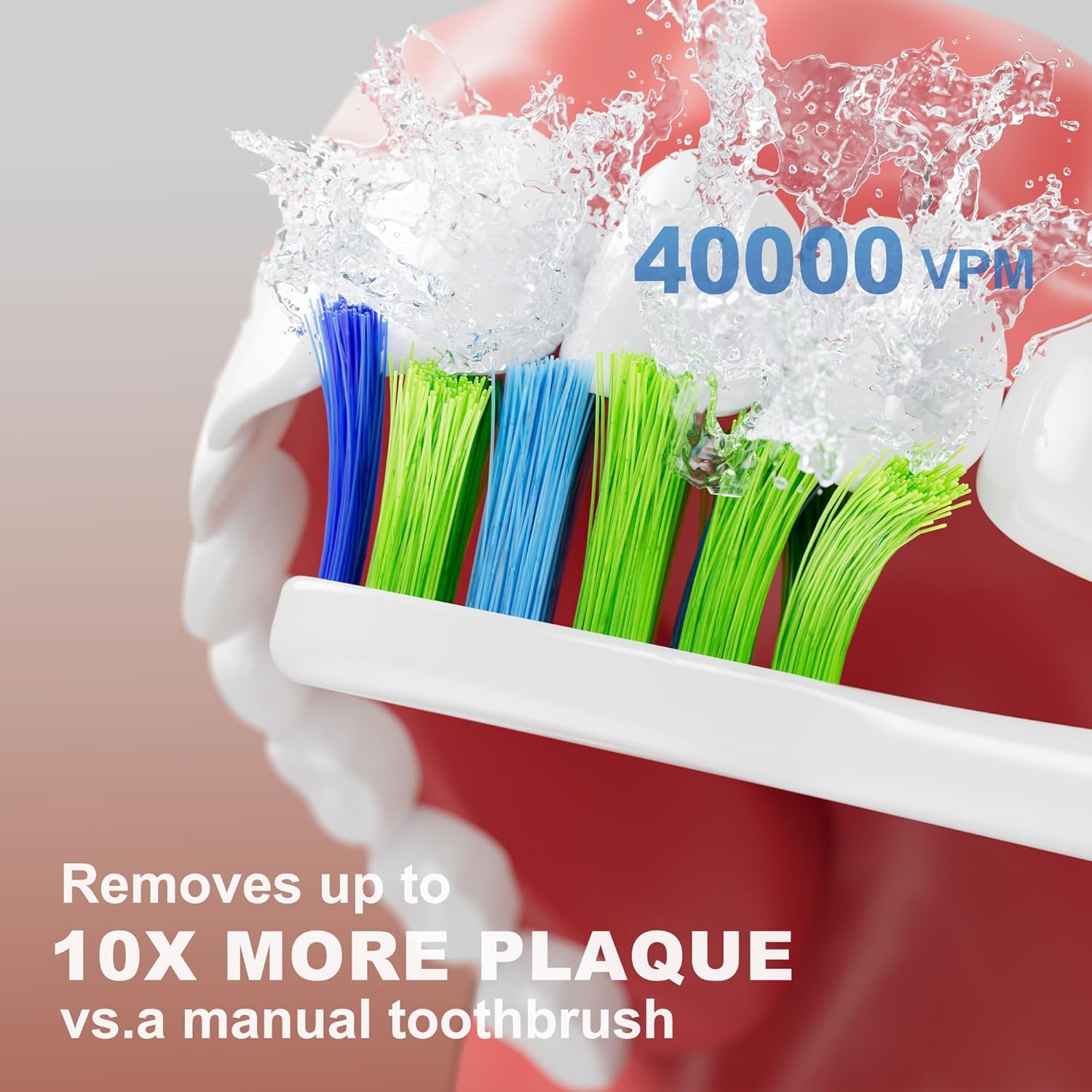 7AM2M Sonic Electric Toothbrush, High Power Rechargeable Toothbrushes, 5 Modes with 2 Minutes Built in Smart Timer, with 4 Brush Heads for Adults and Kids, One Charge for 60 Days (Pink)