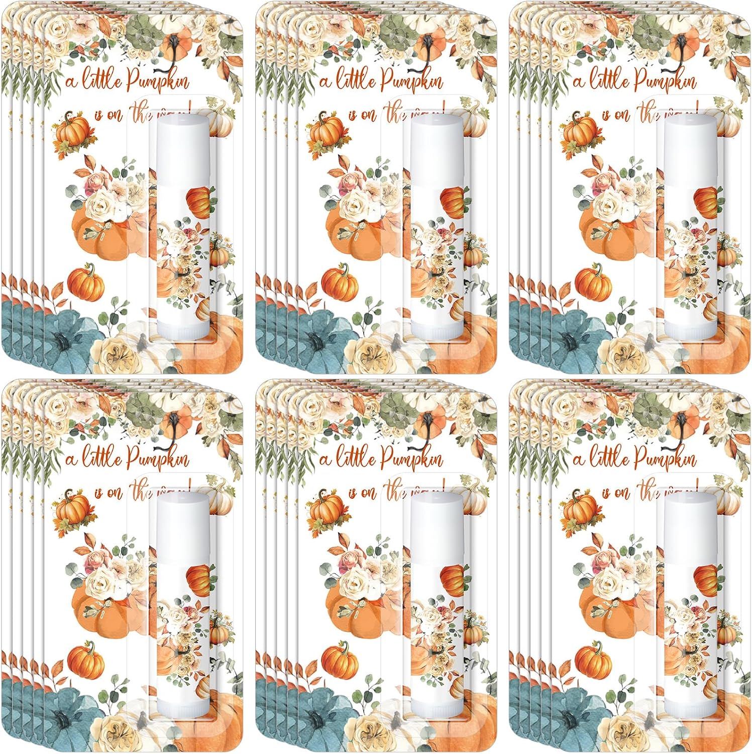 30 Pack Fall Little Pumpkin Baby Shower Games Prizes Gifts Bulk Pumpkin Pie Scented Lip Balms Favors for Boys Girls Gender Reveal Decorations Halloween Autumn Thanksgiving Baby Shower Bags Stuffer