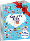 CUPKIN Koalas Sticker Book Activity for Kids, Toddler Airplane Travel Essentials, 300+ Koala Stickers for Children + 8 Scenes + Coloring Pages, Koala Bear Lover Gift Kids Crafts for Ages 2–8