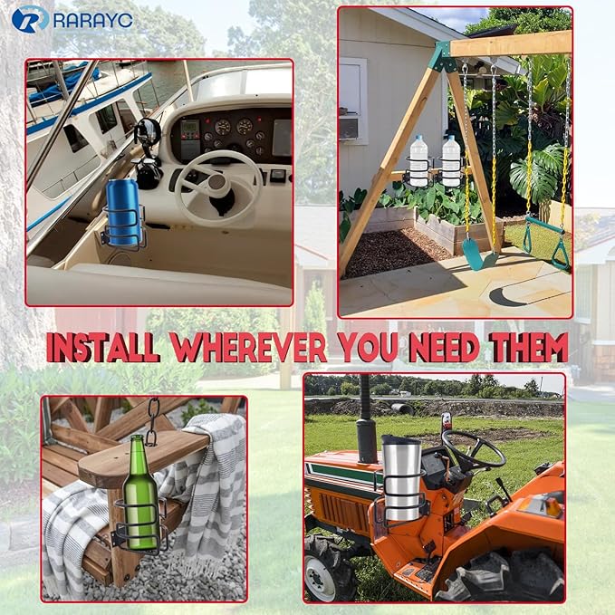 2 Pcs Wall Mounted Cup Holder for Boat Marine Yacht Truck RV Apartment Courtyard